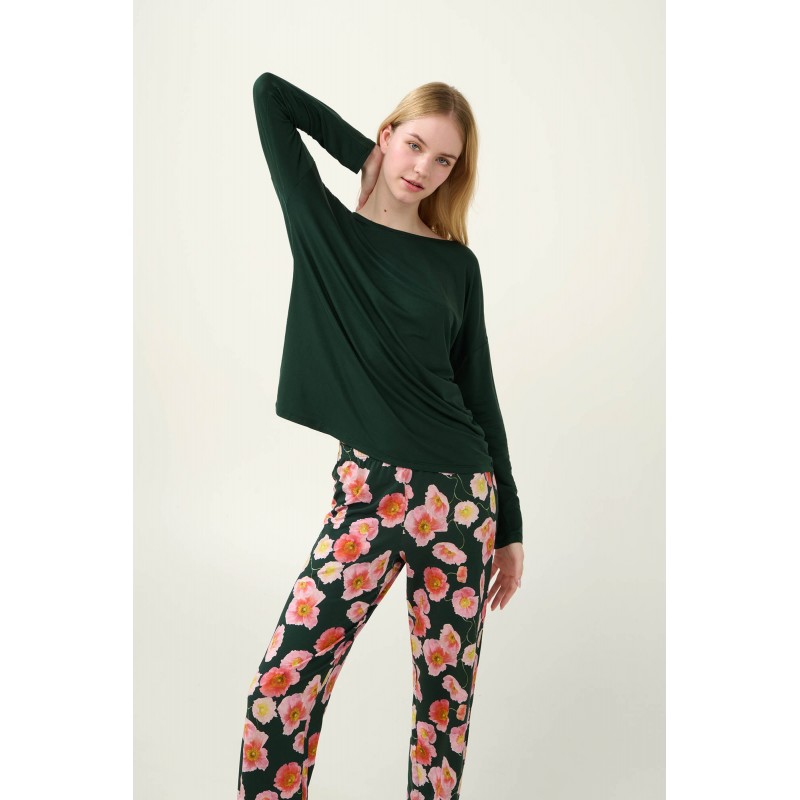 Χειμερινή Γυναικεία Πυτζάμα Micromodal GREEN TIMBER (23002-GREEN TIMBER)