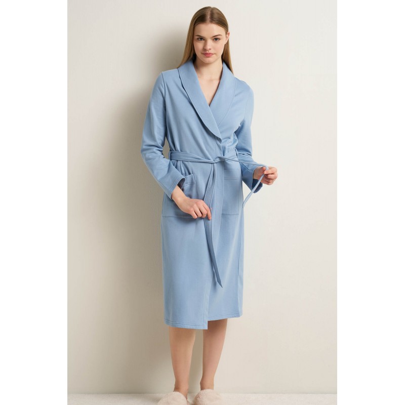 Γυναικεία Βαμβακερή Σταυρωή Ρόμπα BLUE FOREVER (25256-BLUE FOREVER) Γυναικεία Βαμβακερή Σταυρωή Ρόμπα BLUE FOREVER (25256-BLUE FOREVER)