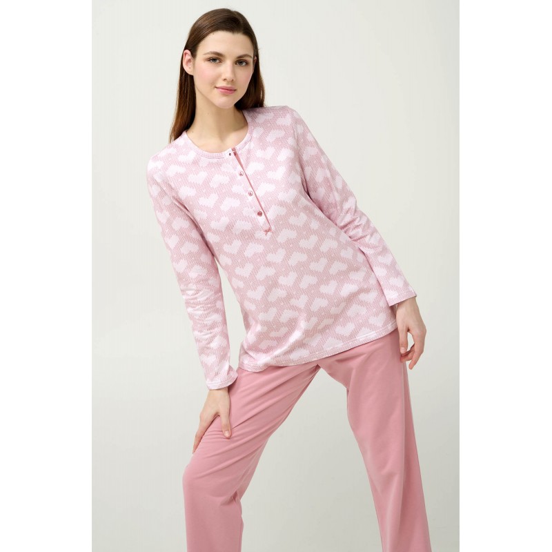 Γυναικεία Φούτερ Πυτζάμα με Πατιλέτα ROSE ELEGANCE (23233-ROSE ELEGANCE) Γυναικεία Φούτερ Πυτζάμα με Πατιλέτα ROSE ELEGANCE (23233-ROSE ELEGANCE)