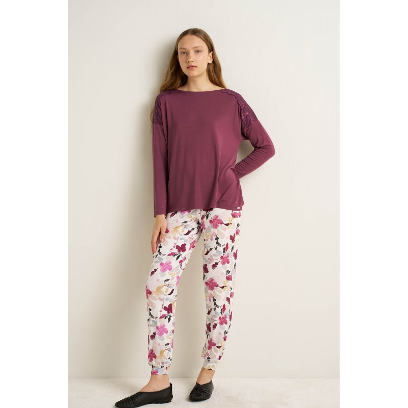 Γυναικεία Micromodal Πυτζάμα με Μανσέτες MAUVE MISTY (25069-MAUVE MISTY) Γυναικεία Micromodal Πυτζάμα με Μανσέτες MAUVE MISTY (25069-MAUVE MISTY)