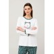 Γυναικεία Βαμβακερή Πυτζάμα WHITE (23985-WHITE) Γυναικεία Βαμβακερή Πυτζάμα WHITE (23985-WHITE)