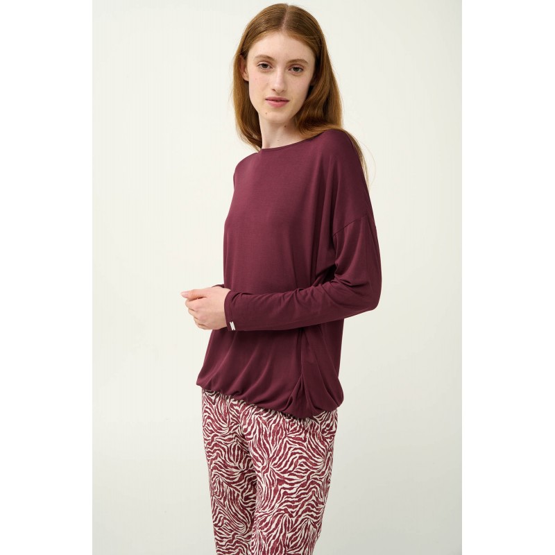 Χειμερινή Γυναικεία Πυτζάμα Micromodal RED WINDSOR (23042-RED WINDSOR)