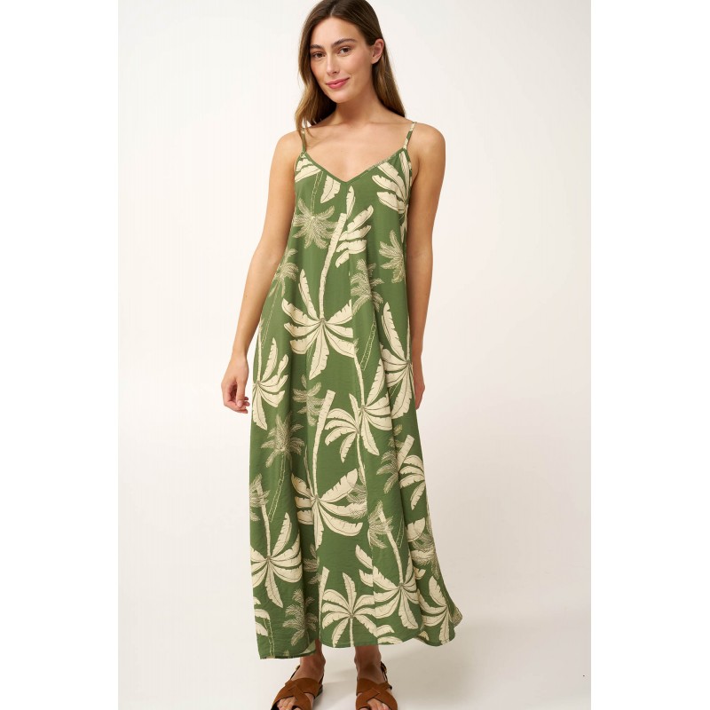 Maxi Καλοκαιρινό Φόρεμα με Φοίνικες GREEN TREETOP (24445-GREEN TREETOP) Maxi Καλοκαιρινό Φόρεμα με Φοίνικες GREEN TREETOP (24445-GREEN TREETOP)