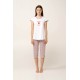 Γυναικεία Βαμβακερή Πυτζάμα WHITE (24261-WHITE)