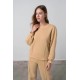 Γυναικεία Μονόχρωμη Φούτερ Φόρμα BEIGE (25991-BEIGE)