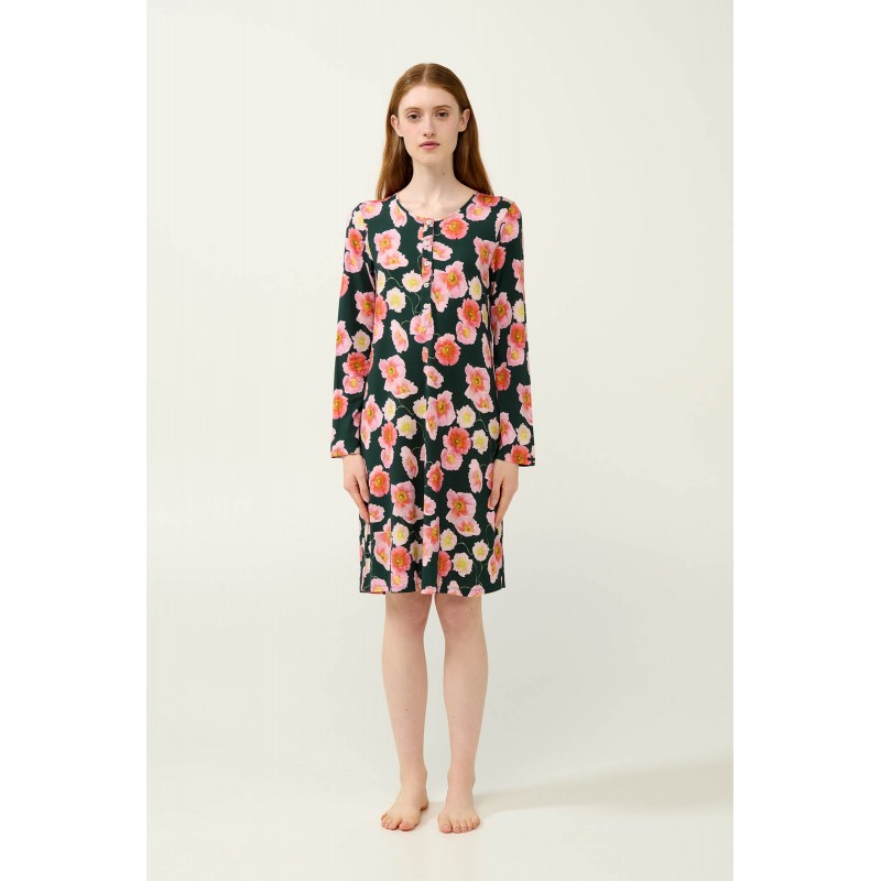 Χειμερινό Micromodal Νυχτικό με Πατιλέτα GREEN TIMBER (23000-GREEN TIMBER)