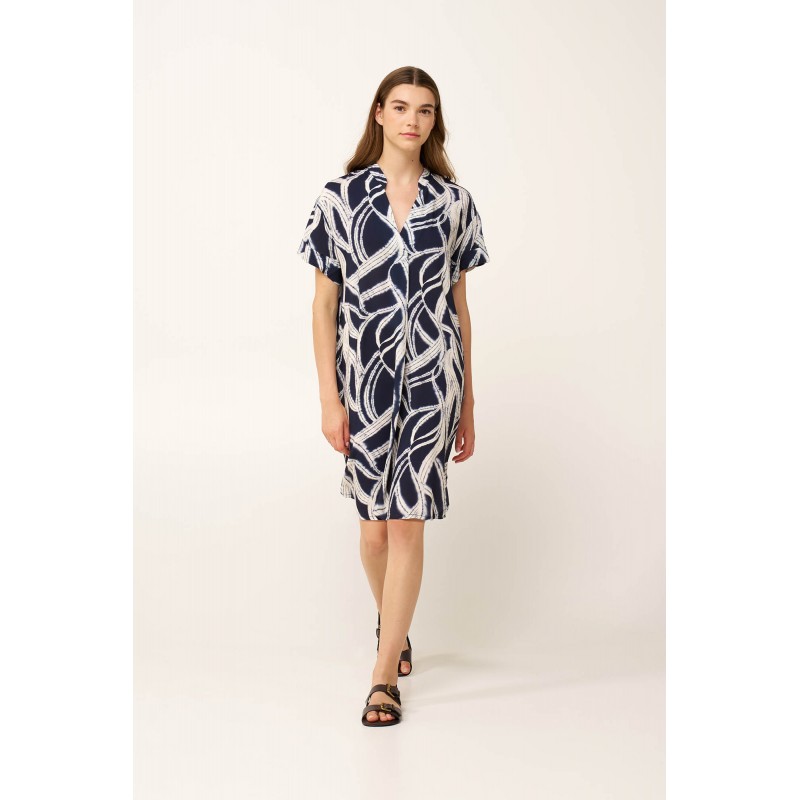 Καλοκαιρινό Φόρεμα από Ποπλίνα με V BLUE (24415-BLUE) Καλοκαιρινό Φόρεμα από Ποπλίνα με V BLUE (24415-BLUE)