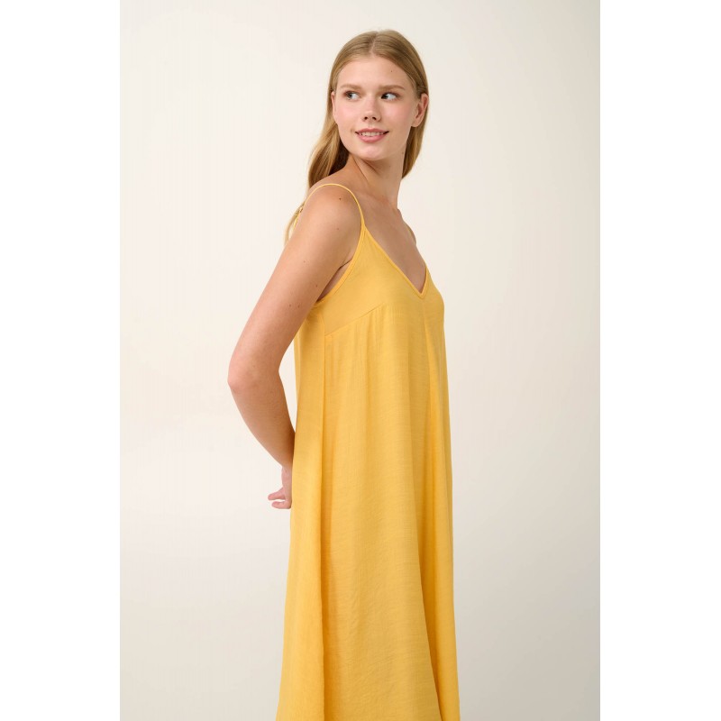 Καλοκαιρινό Φόρεμα με Τιράντες από Viscose Gauze YELLOW GOLD (22875-YELLOW GOLD) Καλοκαιρινό Φόρεμα με Τιράντες από Viscose Gauze YELLOW GOLD (22875-YELLOW GOLD)