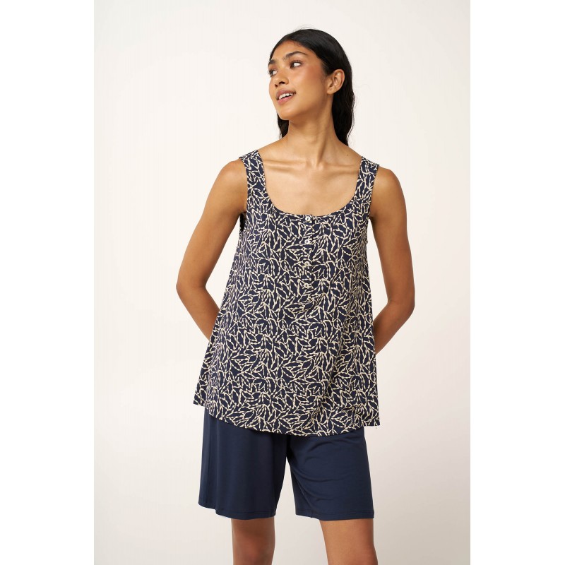 Γυναικεία Πυτζάμες Micromodal με Πατιλέτα BLUE BLAZER (24118-BLUE BLAZER)