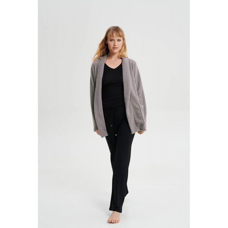 Ζακέτα με Τσέπες GRAY MAUVE (70083-GRAY MAUVE)