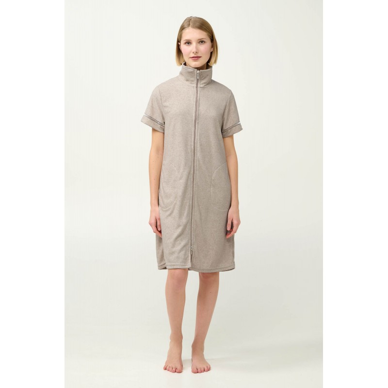 Γυναικείο Frottee Ρόμπα με Κοντό Μανίκι BEIGE MELANGE (23153-BEIGE MELANGE) Γυναικείο Frottee Ρόμπα με Κοντό Μανίκι BEIGE MELANGE (23153-BEIGE MELANGE)