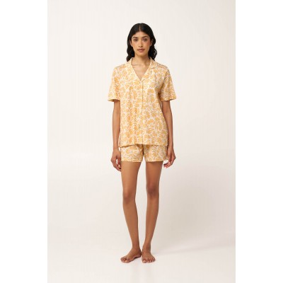Κουμπωτή Γυναικεία Πυτζάμα Cotton Modal YELLOW SUN (24056-YELLOW SUN)