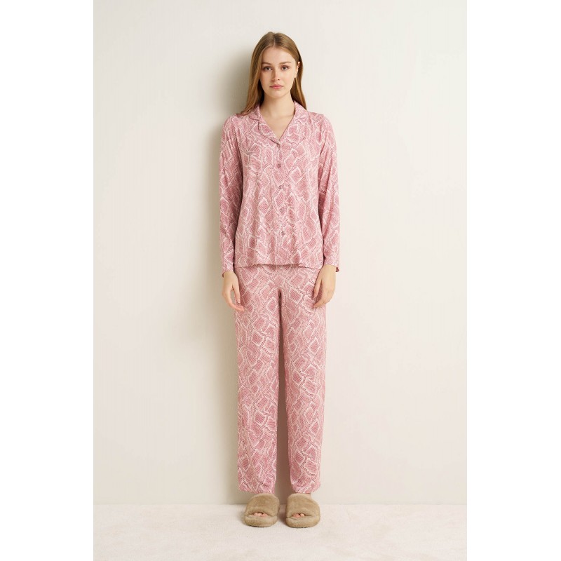 Γυναικεία Κουμπωτή Πυτζάμα Micromodal PINK ZEPHYR (25035-PINK ZEPHYR)