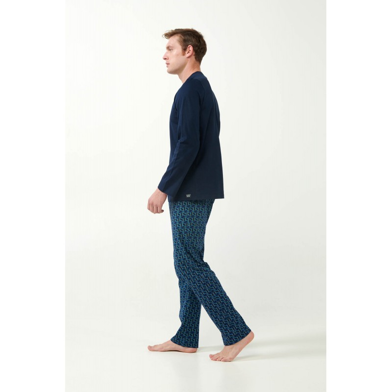 Πυτζάμα S. Jersey με Γεωμετρικό Μοτίβο Κύβων BLUE (21681-BLUE) Πυτζάμα S. Jersey με Γεωμετρικό Μοτίβο Κύβων BLUE (21681-BLUE)