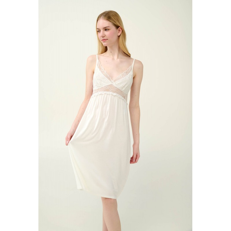 Νυφικό Σετ Micromodal 2 Τεμαχών CREAM (23125-CREAM)