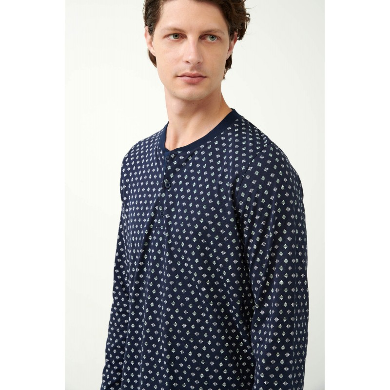 Πυτζάμα S. Jersey με Γεωμετρικό Μοτίβο Ρόμβων BLUE (21690-BLUE) Πυτζάμα S. Jersey με Γεωμετρικό Μοτίβο Ρόμβων BLUE (21690-BLUE)