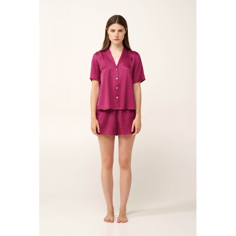 Γυναικεία Σατέν Πυτζάμα με Κουμπιά VIOLET (24180-VIOLET) Γυναικεία Σατέν Πυτζάμα με Κουμπιά VIOLET (24180-VIOLET)