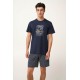 Ανδρική Βαμβακερή Πυτζάμα με Τύπωμα BLUE (24600-BLUE) Ανδρική Βαμβακερή Πυτζάμα με Τύπωμα BLUE (24600-BLUE)