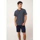 Ανδρική Βαμβακερή Πυτζάμα με Πατιλέτα BLUE (24602-BLUE) Ανδρική Βαμβακερή Πυτζάμα με Πατιλέτα BLUE (24602-BLUE)