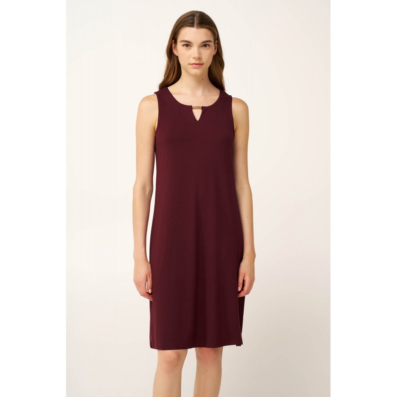 Αμάνικο Καλοκαιρινό Φόρεμα Viscose RED WINDSOR (24489-RED WINDSOR) Αμάνικο Καλοκαιρινό Φόρεμα Viscose RED WINDSOR (24489-RED WINDSOR)