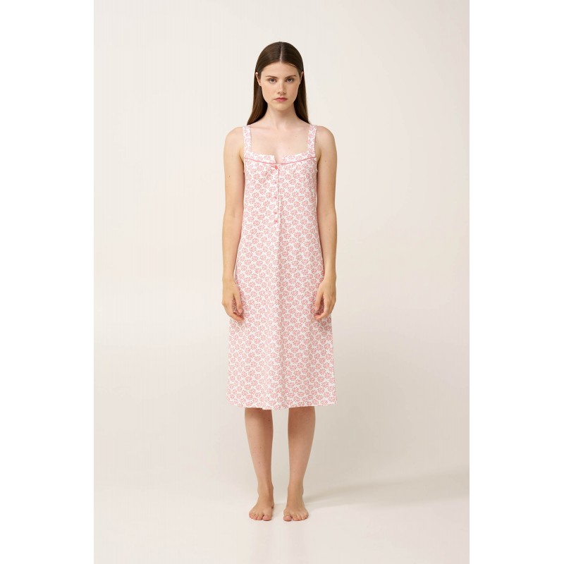 Βαμβακερό Νυχτικό με Τιράντες PINK GLOW (24331-PINK GLOW) Βαμβακερό Νυχτικό με Τιράντες PINK GLOW (24331-PINK GLOW)