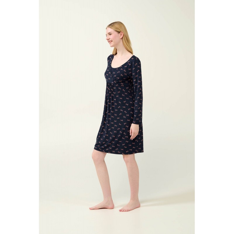 Micromodal Νυχτικό Εγκυμοσύνης και Θηλασμού BLUE BLAZER (23056-BLUE BLAZER)