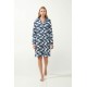 Κουμπωτό Νυχτικό Patchwork BLUE PATRIOT (21434-BLUE PATRIOT)