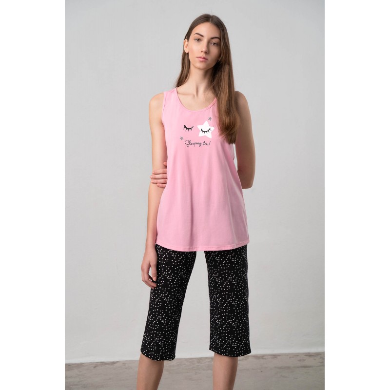 Αμάνικη Πυτζάμα με Λαιμόκοψη DARK PINK (70014-DARK PINK) Αμάνικη Πυτζάμα με Λαιμόκοψη DARK PINK (70014-DARK PINK)