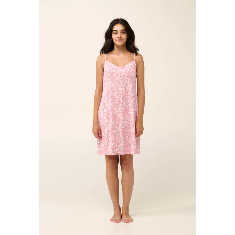 Micromodal Καλοκαιρινό Νυχτικό με Τιράντες PINK BLUSH (22007-PINK BLUSH)