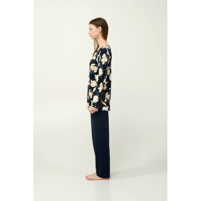 Γυναικεία Πυτζάμα Viscose με Πατιλέτα BLUE (23111-BLUE) Γυναικεία Πυτζάμα Viscose με Πατιλέτα BLUE (23111-BLUE)