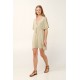Κοντό Καλοκαιρινό Φόρεμα από Viscose Flama BEIGE SPRAY (22885-BEIGE SPRAY)