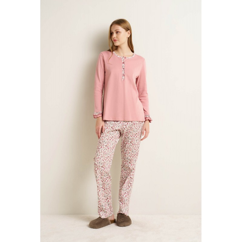 Γυναικεία Βαμβακερή Πυτζάμα με Πατιλέτα PINK CAMEO (25230-PINK CAMEO) Γυναικεία Βαμβακερή Πυτζάμα με Πατιλέτα PINK CAMEO (25230-PINK CAMEO)