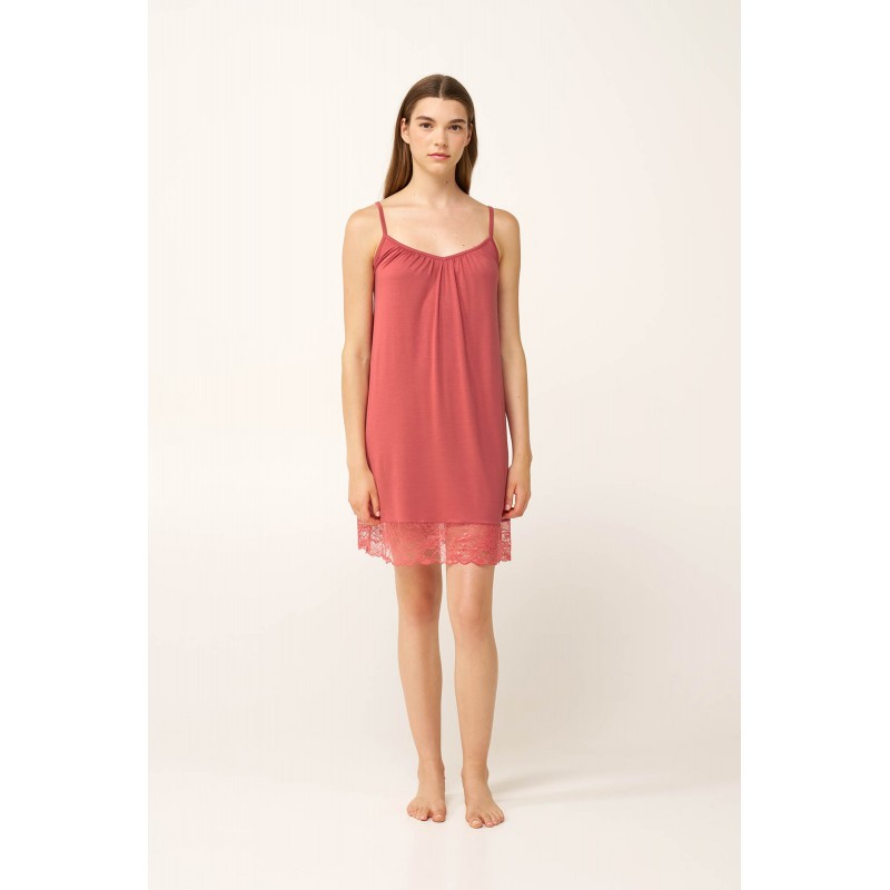 Νυχτικό Micromodal με Τιράντες PINK CEDAR (24039-PINK CEDAR)