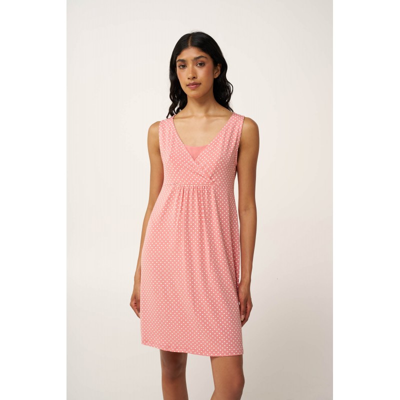 Micromodal Νυχτικό Εγκυμοσύνης και Θηλασμού PINK TAN (24064-PINK TAN)