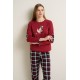 Γυναικεία Βαμβακερή Matching Πυτζάμα RED KARANDA (25615-RED KARANDA) Γυναικεία Βαμβακερή Matching Πυτζάμα RED KARANDA (25615-RED KARANDA)