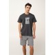Ανδρική Καλοκαιρινή Πυτζάμα με Καραβάκι DARK GRAY (24672-DARK GRAY) Ανδρική Καλοκαιρινή Πυτζάμα με Καραβάκι DARK GRAY (24672-DARK GRAY)