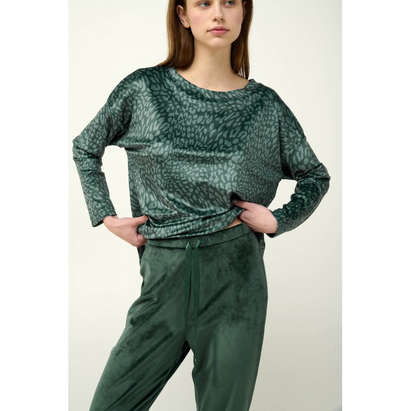 Γυναικείο Velvet Σετ Σπιτιού GREEN TEAL (23101-GREEN TEAL)
