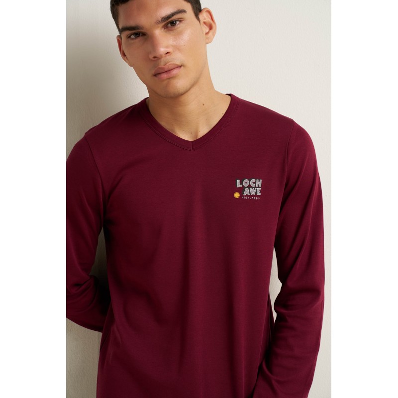 Ανδρική Βαμβακερή Πυτζάμα με V RED WINDSOR (25683-RED WINDSOR) Ανδρική Βαμβακερή Πυτζάμα με V RED WINDSOR (25683-RED WINDSOR)