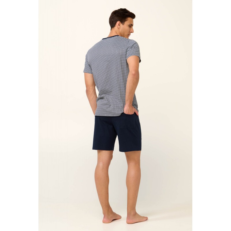 Βαμβακερή Ανδρική Πυτζάμα με Πατιλέτα BLUE (22676-BLUE) Βαμβακερή Ανδρική Πυτζάμα με Πατιλέτα BLUE (22676-BLUE)