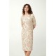 Κουμπωτό Viscose  Νυχτικό με Ανθέμιο Μοτίβο BEIGE (21094-BEIGE)
