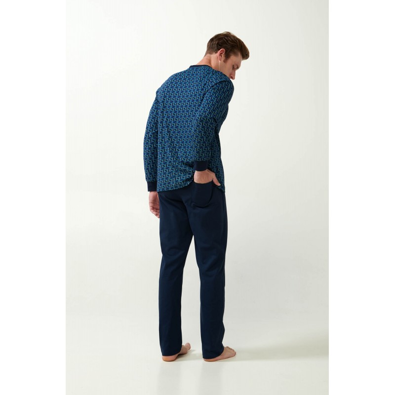 Πυτζάμα S. Jersey με Γεωμετρικό Μοτίβο Κύβων BLUE (21680-BLUE) Πυτζάμα S. Jersey με Γεωμετρικό Μοτίβο Κύβων BLUE (21680-BLUE)