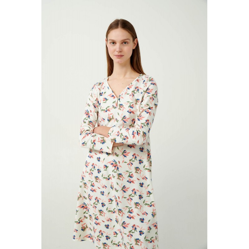 Φούτερ Φλοράλ Νυχτικό GREEN TEA (21355-GREEN TEA)