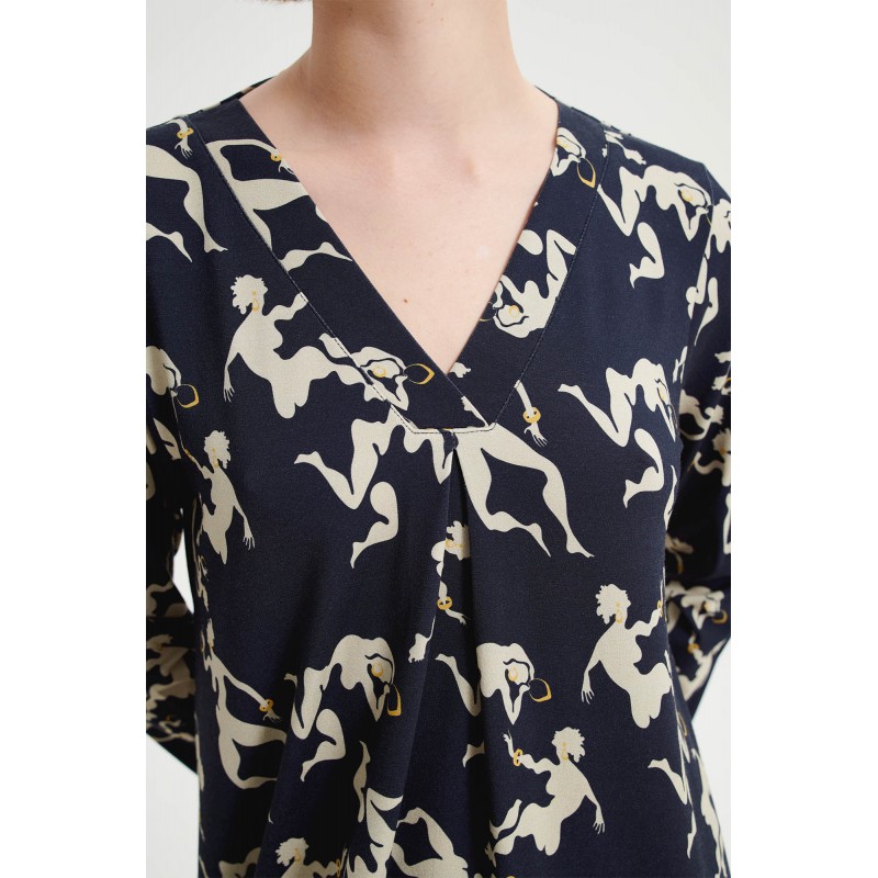 Νυχτικό με Πιέτα BLUE BLAZER (19079-BLUE BLAZER)