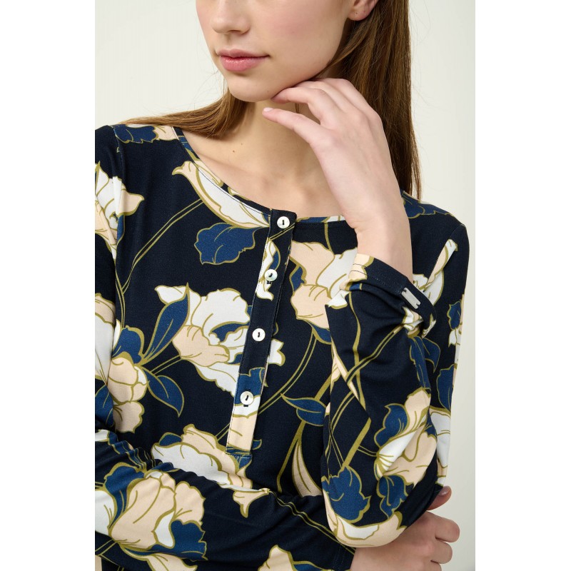 Γυναικεία Πυτζάμα Viscose με Πατιλέτα BLUE (23111-BLUE) Γυναικεία Πυτζάμα Viscose με Πατιλέτα BLUE (23111-BLUE)