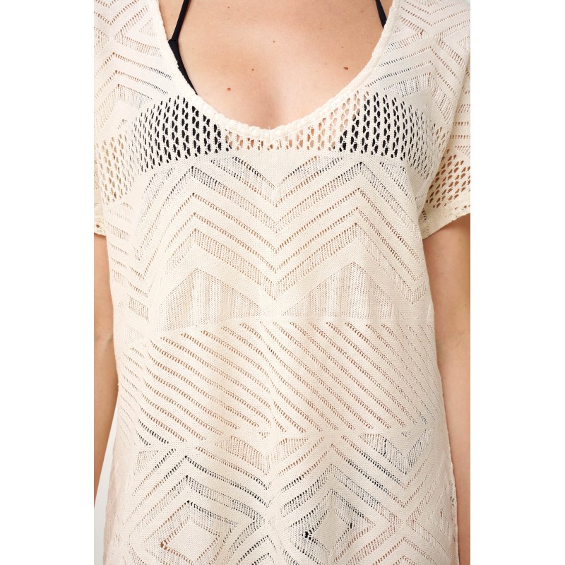 Καλοκαιρινό Φόρεμα Jacquard CREAM (24533-CREAM) Καλοκαιρινό Φόρεμα Jacquard CREAM (24533-CREAM)
