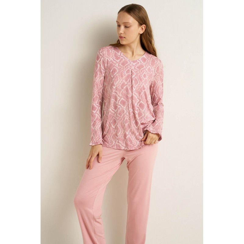 Γυναικεία Πυτζάμα Micromodal με Πιέτα PINK ZEPHYR (25033-PINK ZEPHYR)