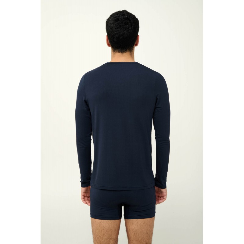 Ανδρικό Φανελάκι Micromodal με Μακρύ Μανίκι BLUE BLAZER (23854-BLUE BLAZER)