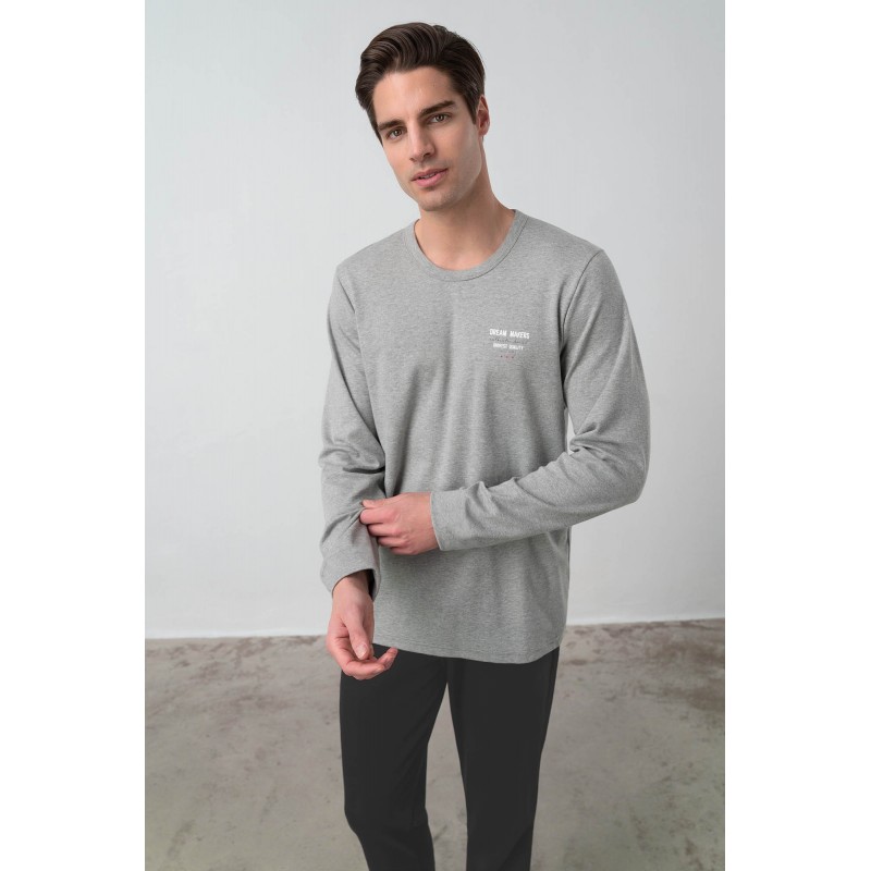 Πυτζάμα με Μακρύ Μανίκι GRAY MELANGE (21901-GRAY MELANGE) Πυτζάμα με Μακρύ Μανίκι GRAY MELANGE (21901-GRAY MELANGE)