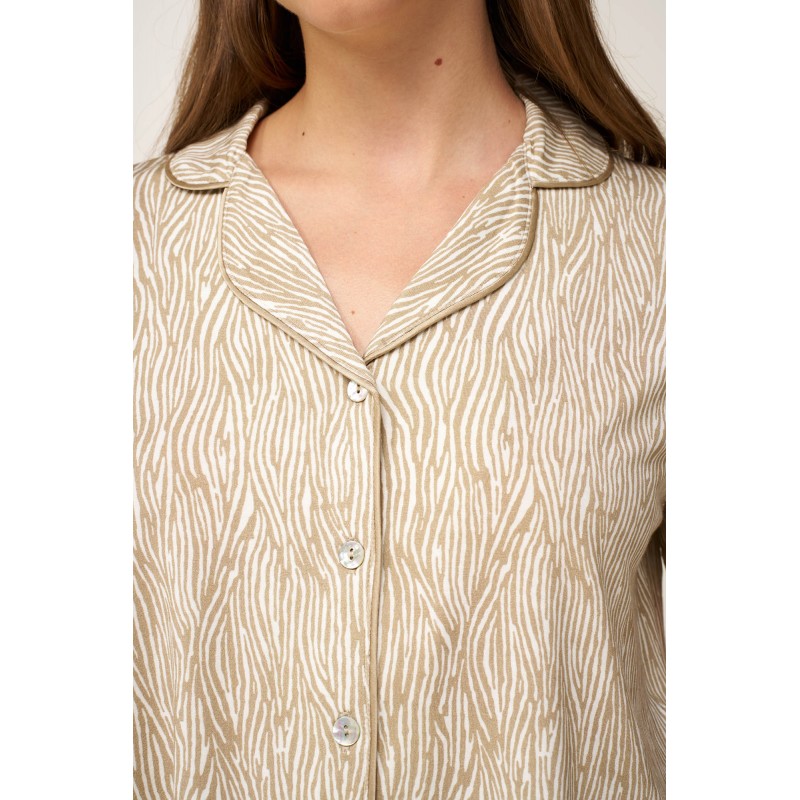 Γυναικεία Κουμπωτή Πυτζάμα Micromodal BEIGE TAUPE (24014-BEIGE TAUPE) Γυναικεία Κουμπωτή Πυτζάμα Micromodal BEIGE TAUPE (24014-BEIGE TAUPE)