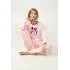 Χειμερινή Γυναικεία Πυτζάμα με Μανσέτες PINK (21968-PINK)